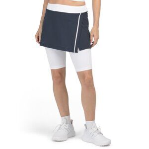 INPHORM Midnight/white Uv Protective Ashley Performance Wrap Skort